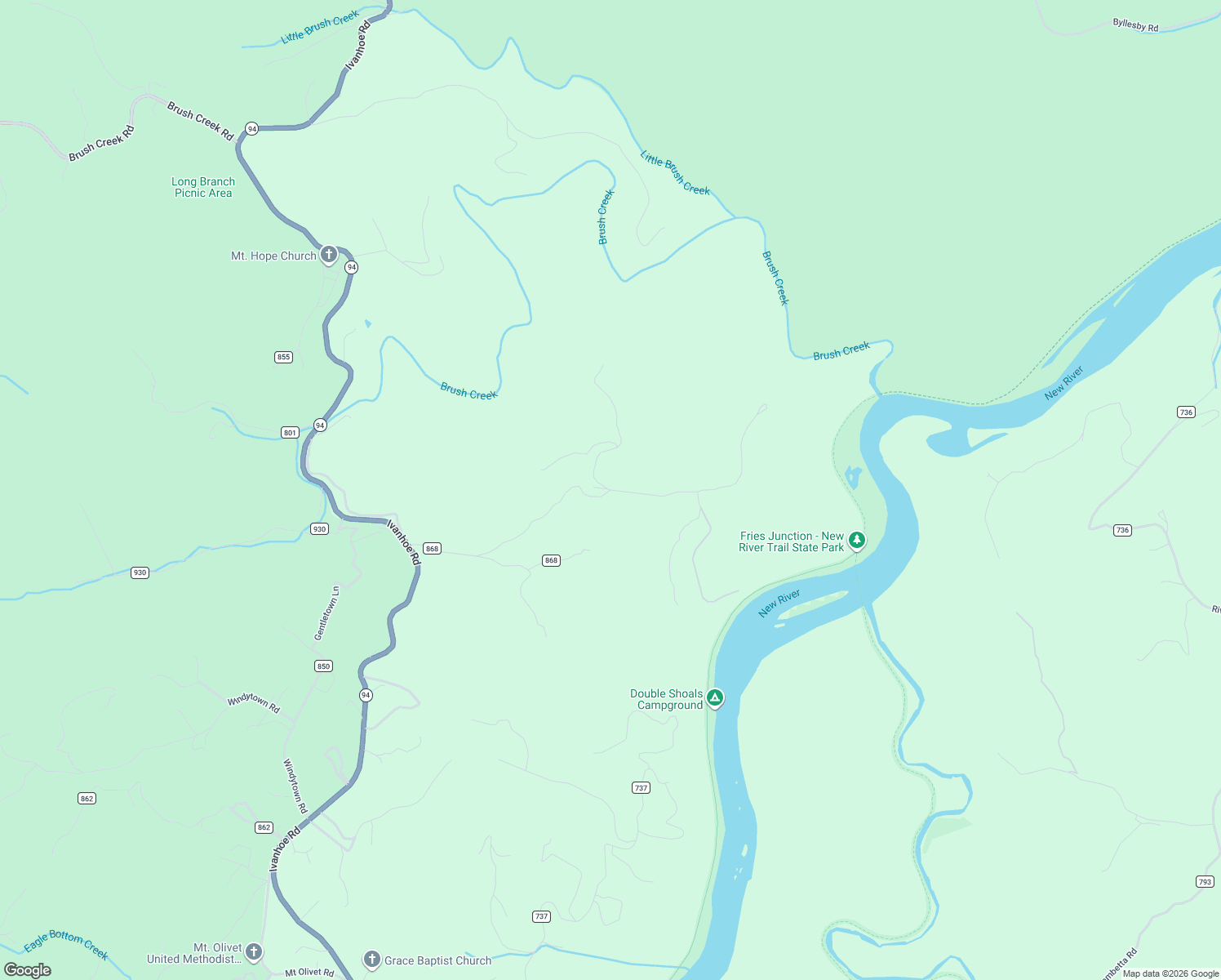 map of restaurants, bars, coffee shops, grocery stores, and more near 21 Blue Spruce Lane in Fries