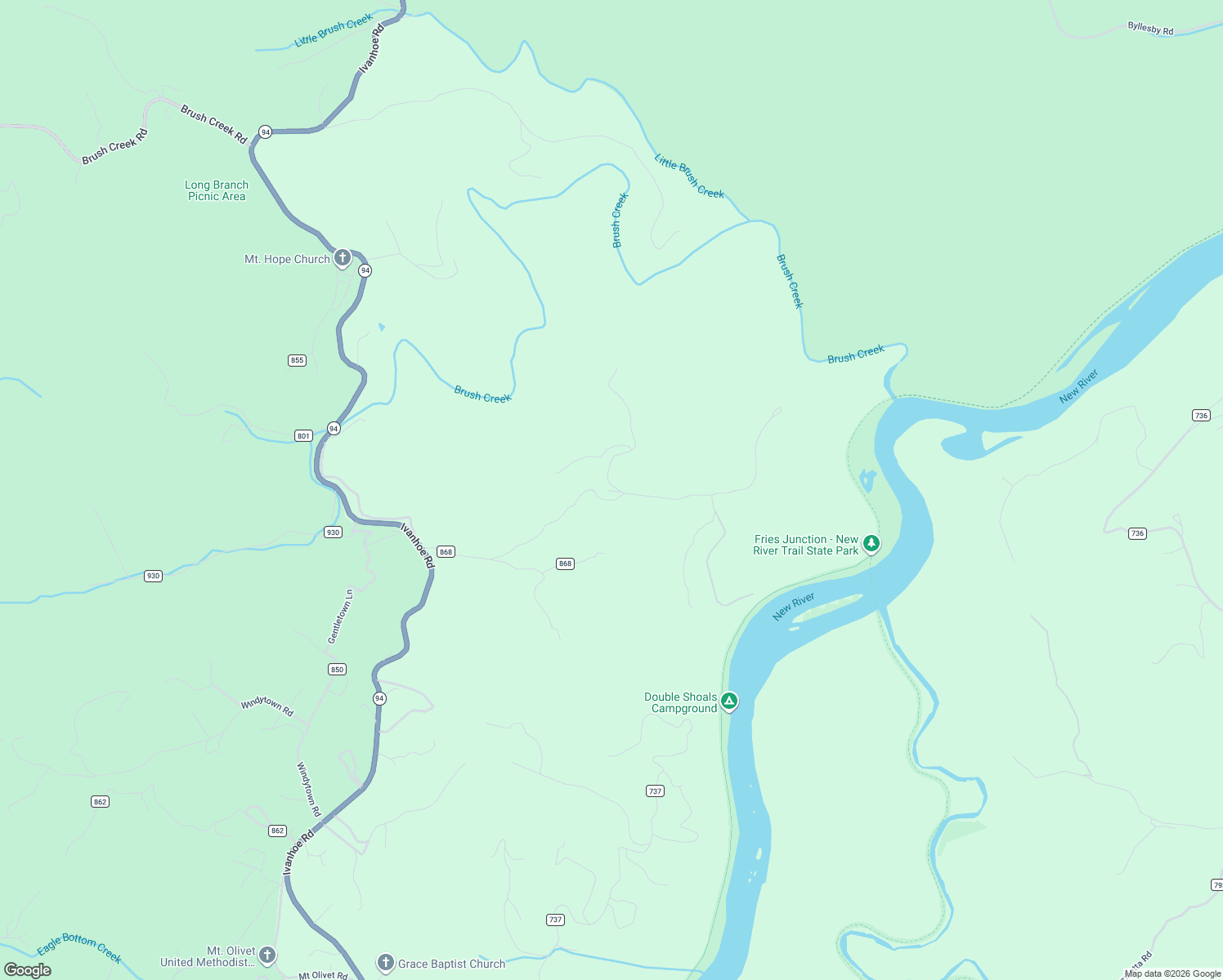 map of restaurants, bars, coffee shops, grocery stores, and more near 21 Blue Spruce Lane in Fries