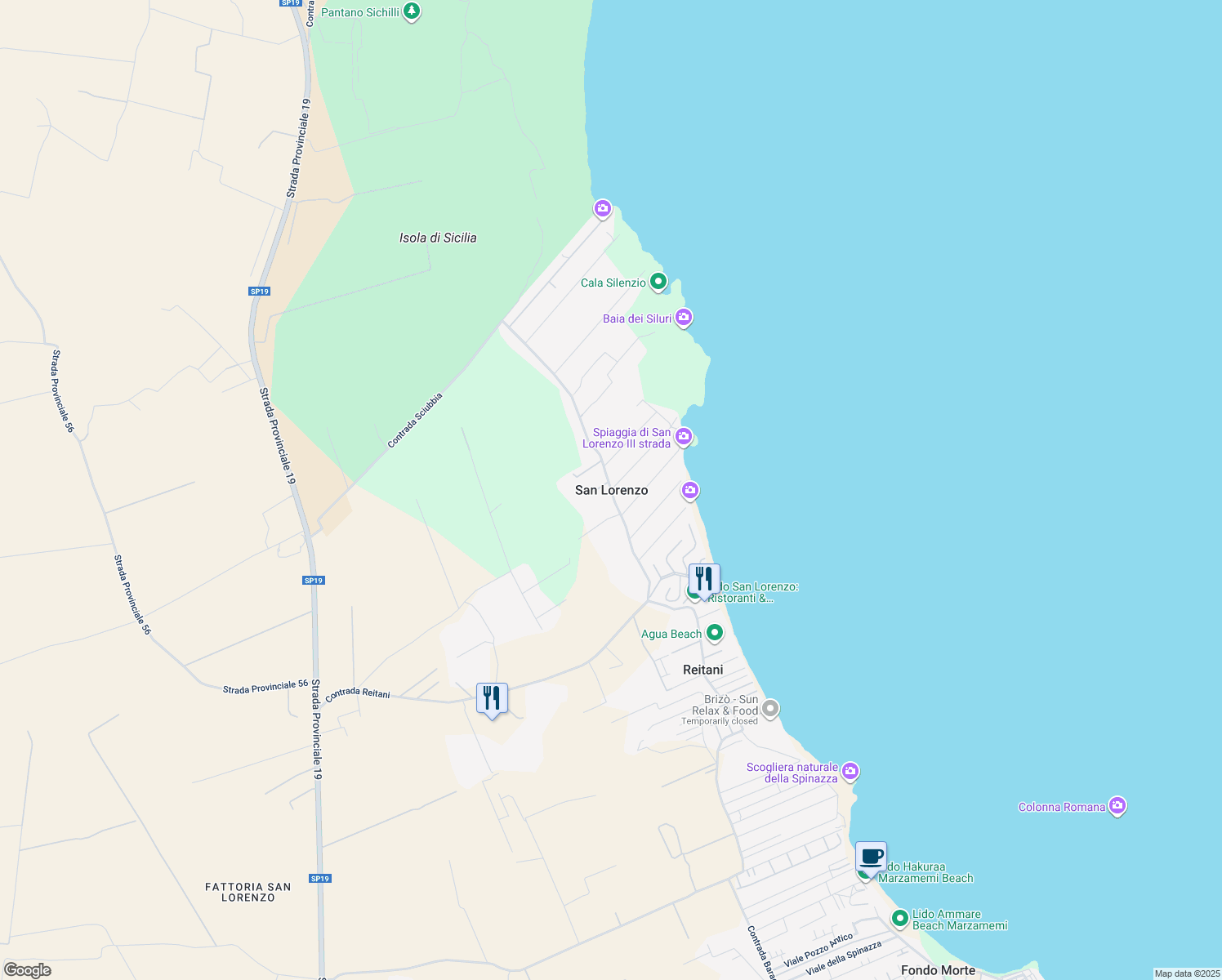 map of restaurants, bars, coffee shops, grocery stores, and more near in San Lorenzo