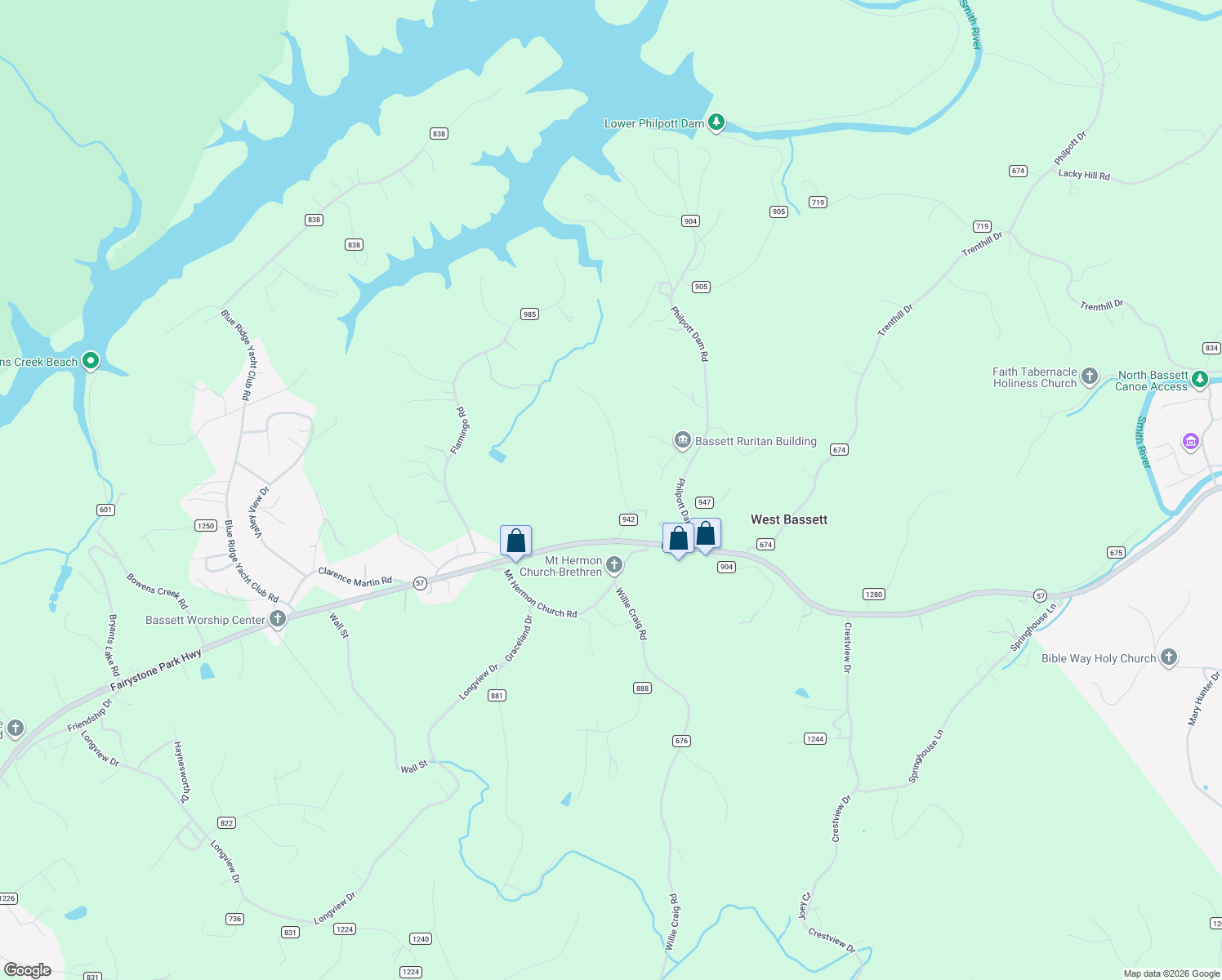map of restaurants, bars, coffee shops, grocery stores, and more near 107-383 Spring Garden Lane in Bassett