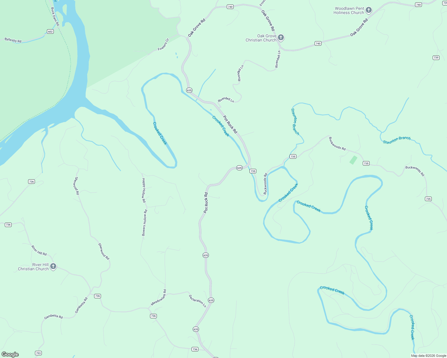 map of restaurants, bars, coffee shops, grocery stores, and more near Pot Rock Road in Woodlawn
