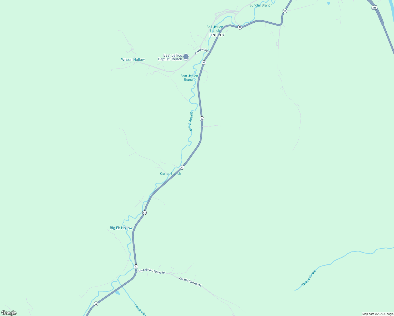 map of restaurants, bars, coffee shops, grocery stores, and more near 2393 Kentucky 92 in Pineville