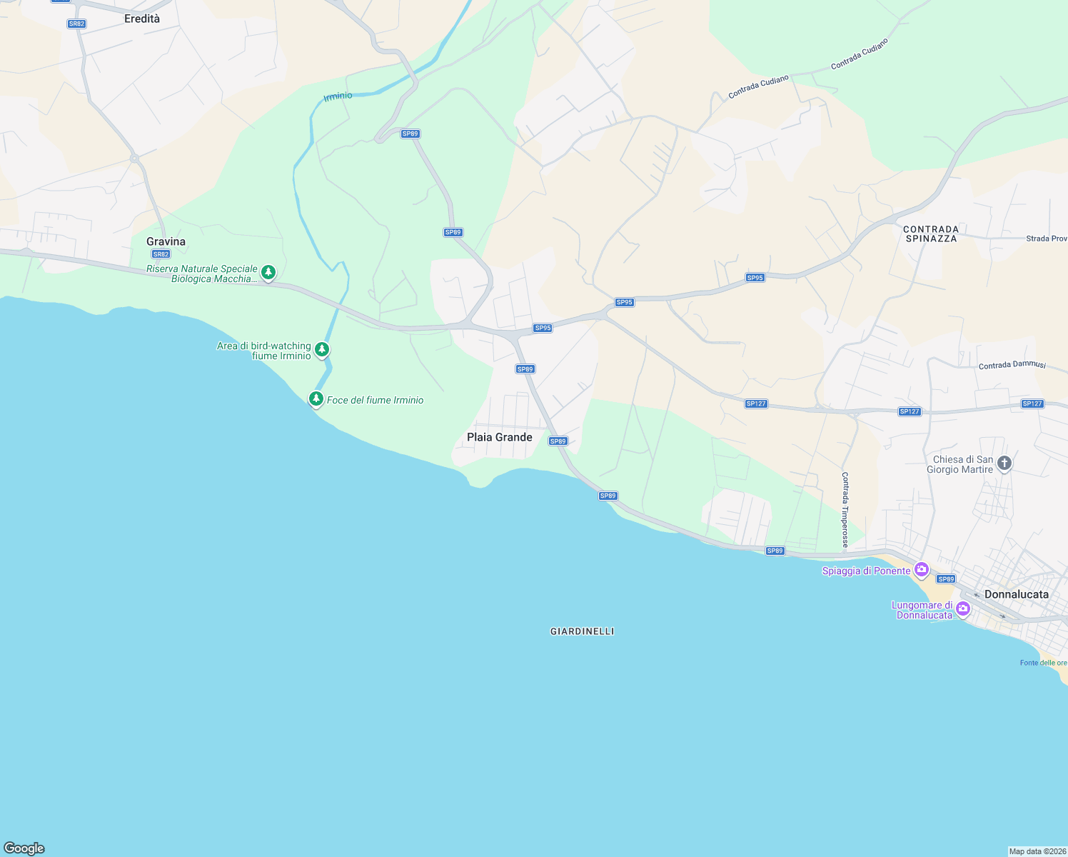 map of restaurants, bars, coffee shops, grocery stores, and more near 41 Viale delle Rose in Plaja Grande