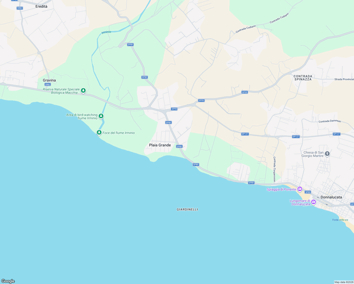 map of restaurants, bars, coffee shops, grocery stores, and more near 41 Viale delle Rose in Plaja Grande