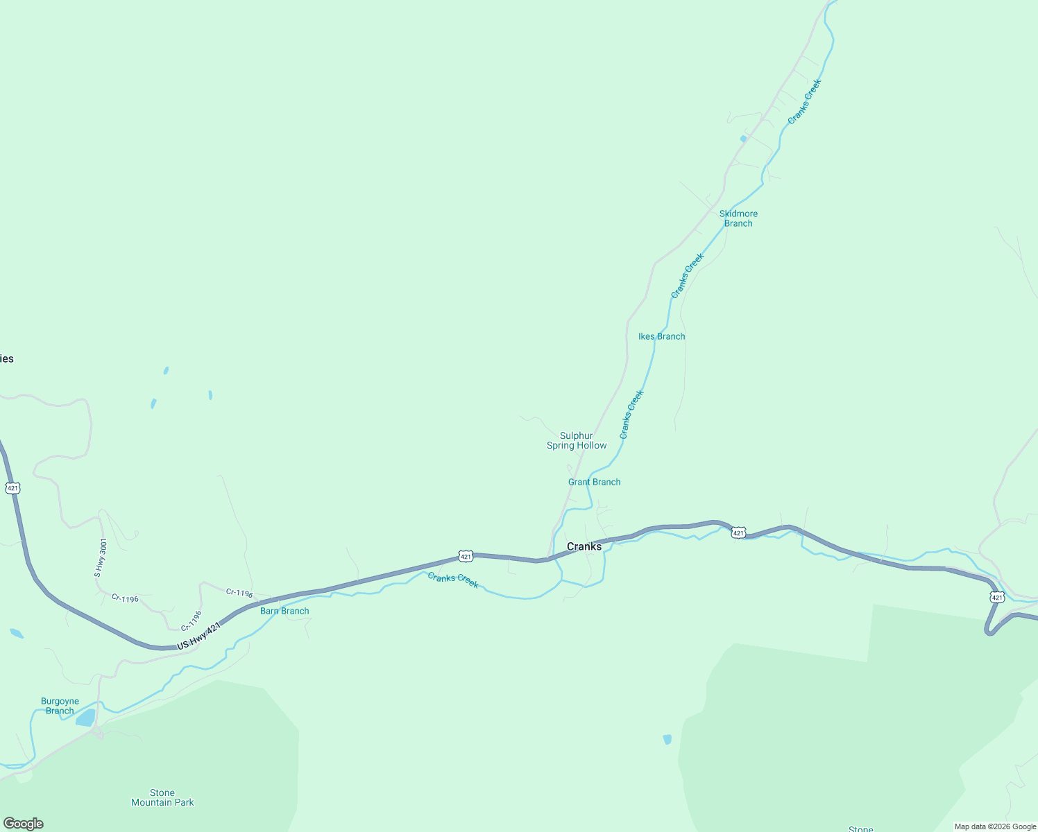 map of restaurants, bars, coffee shops, grocery stores, and more near 239 Sulphur Springs Road in Cranks