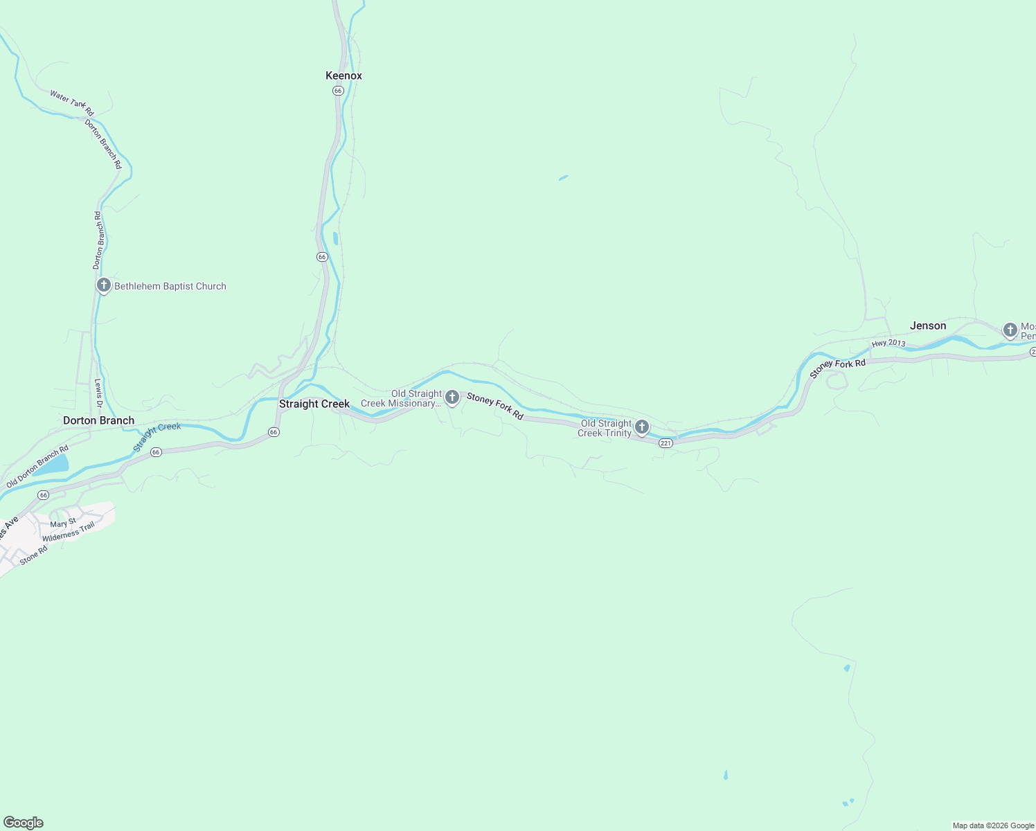 map of restaurants, bars, coffee shops, grocery stores, and more near Stoney Fork Road in Pineville