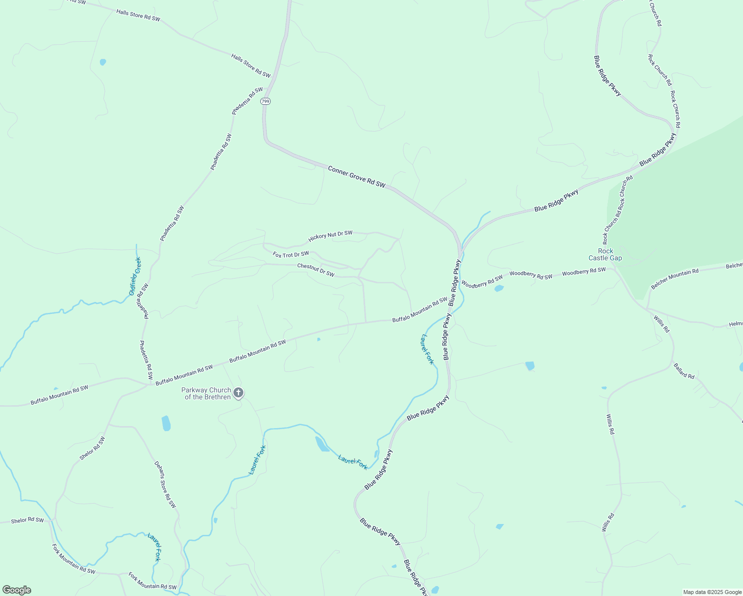 map of restaurants, bars, coffee shops, grocery stores, and more near 149 Slatemont Road Southwest in Meadows of Dan