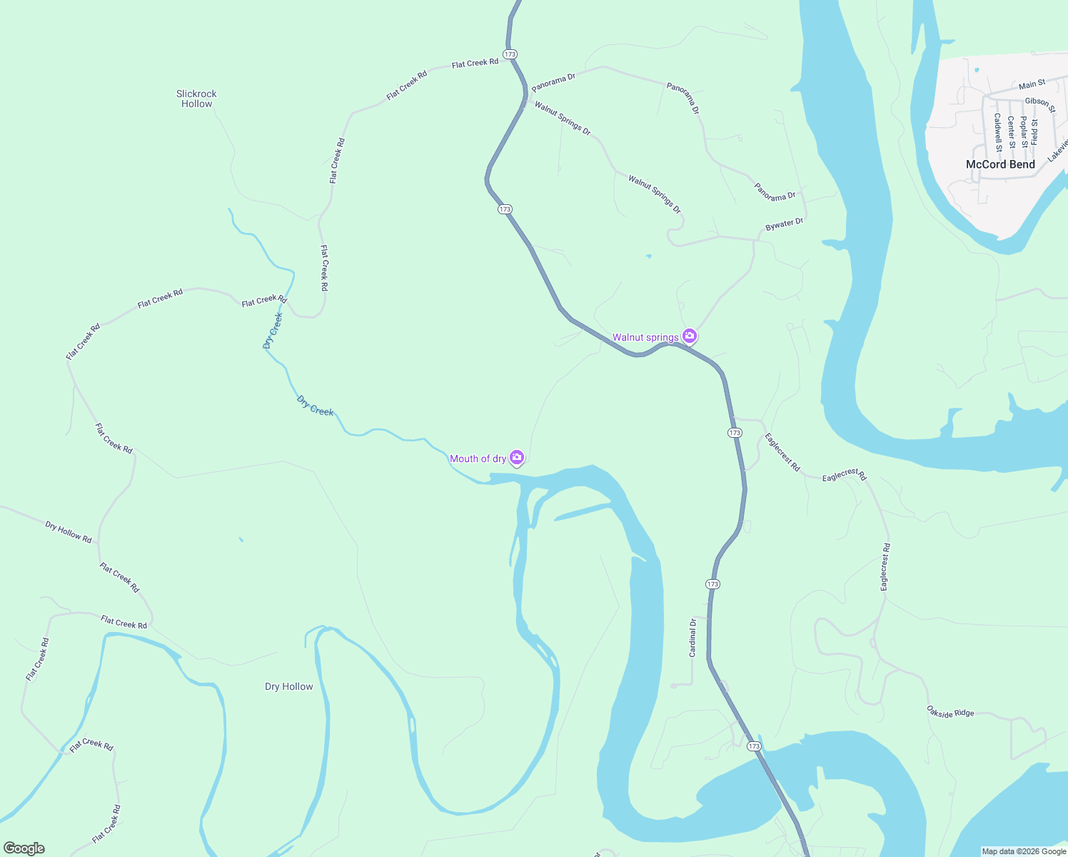 map of restaurants, bars, coffee shops, grocery stores, and more near 512 Dry Creek Dr in Cape Fair