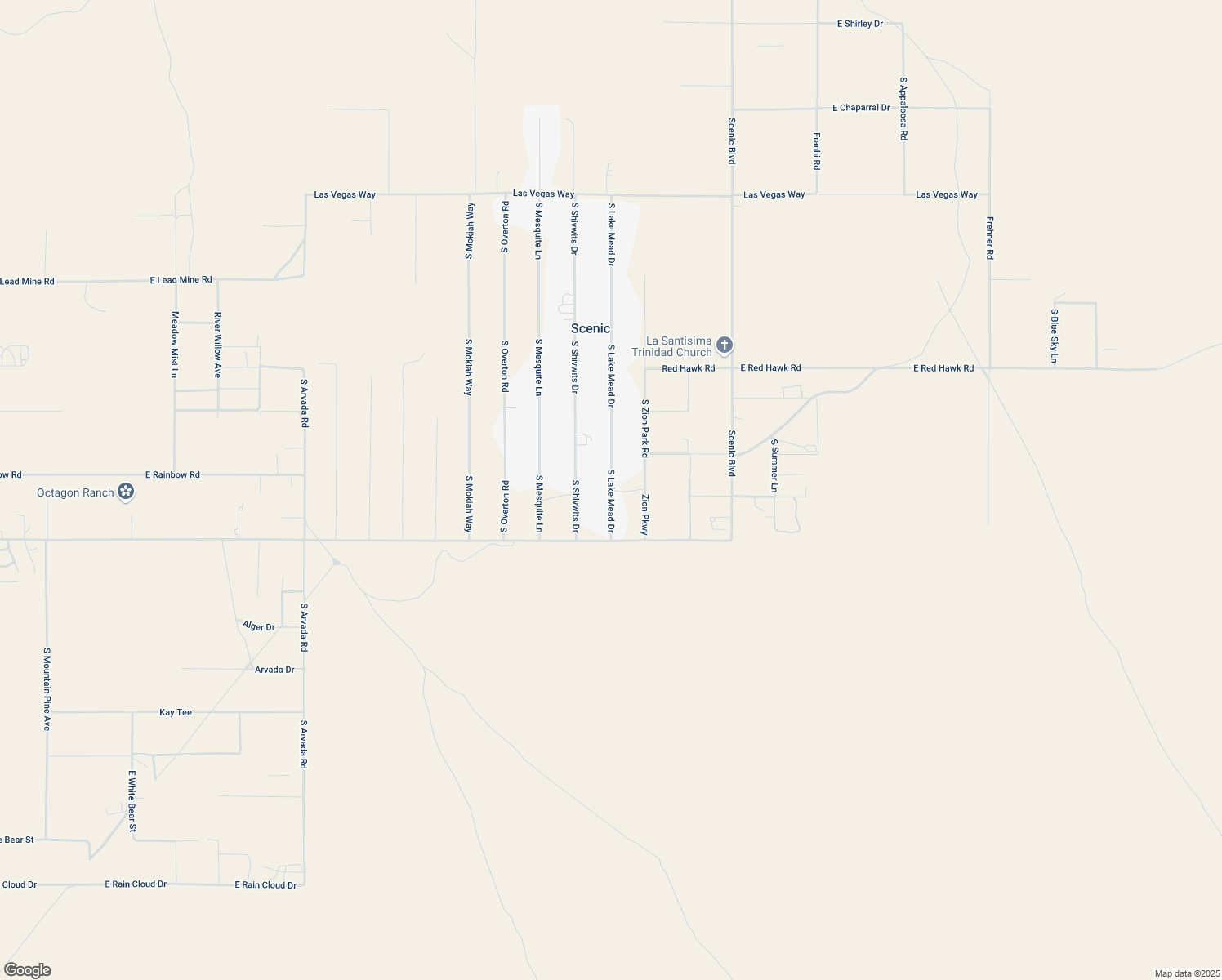 map of restaurants, bars, coffee shops, grocery stores, and more near Lake Mead Drive in Littlefield