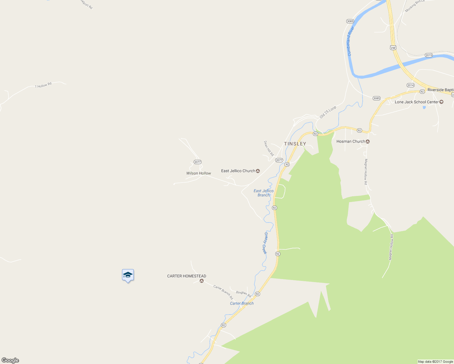 map of restaurants, bars, coffee shops, grocery stores, and more near East Jellico Road in Pineville