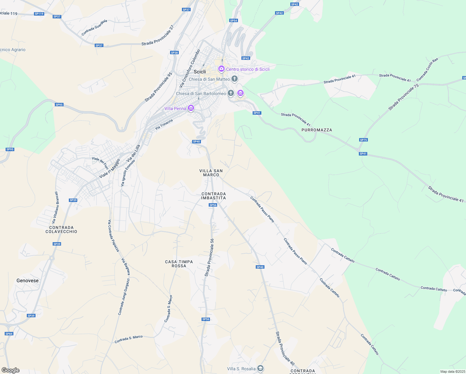 map of restaurants, bars, coffee shops, grocery stores, and more near in Free municipal consortium of Ragusa