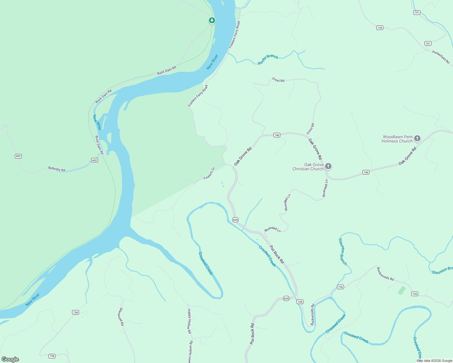 map of restaurants, bars, coffee shops, grocery stores, and more near Pot Rock Road in Woodlawn