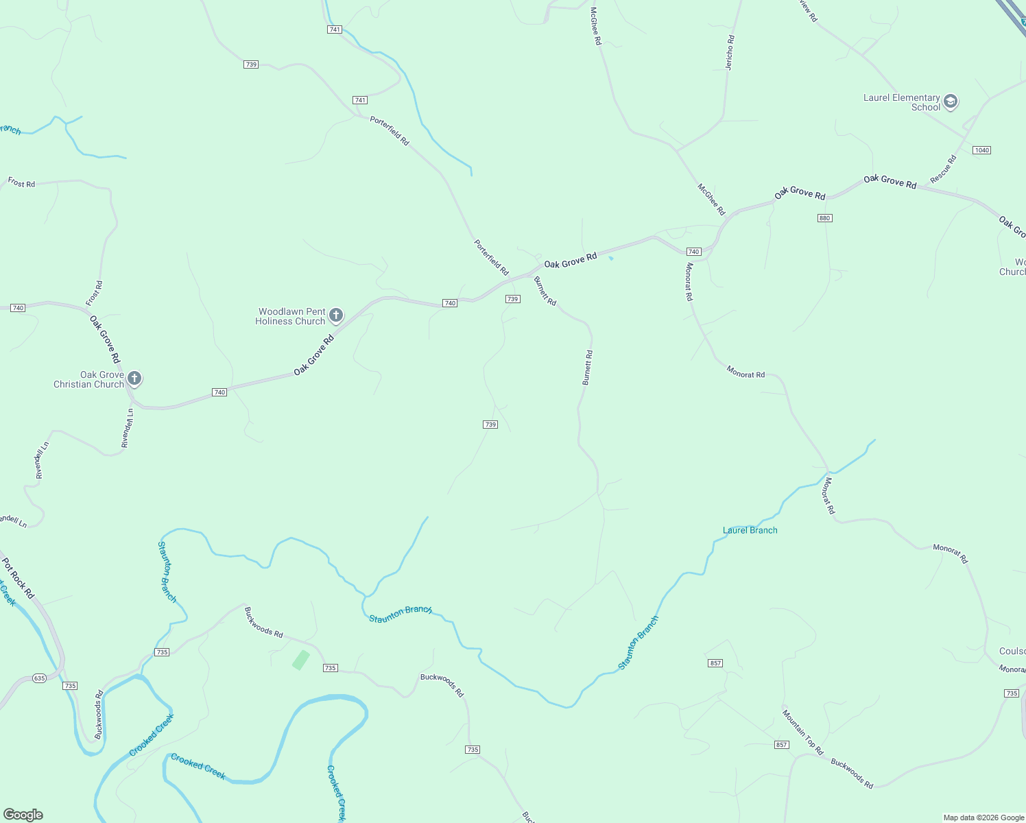 map of restaurants, bars, coffee shops, grocery stores, and more near Sharp Road in Woodlawn