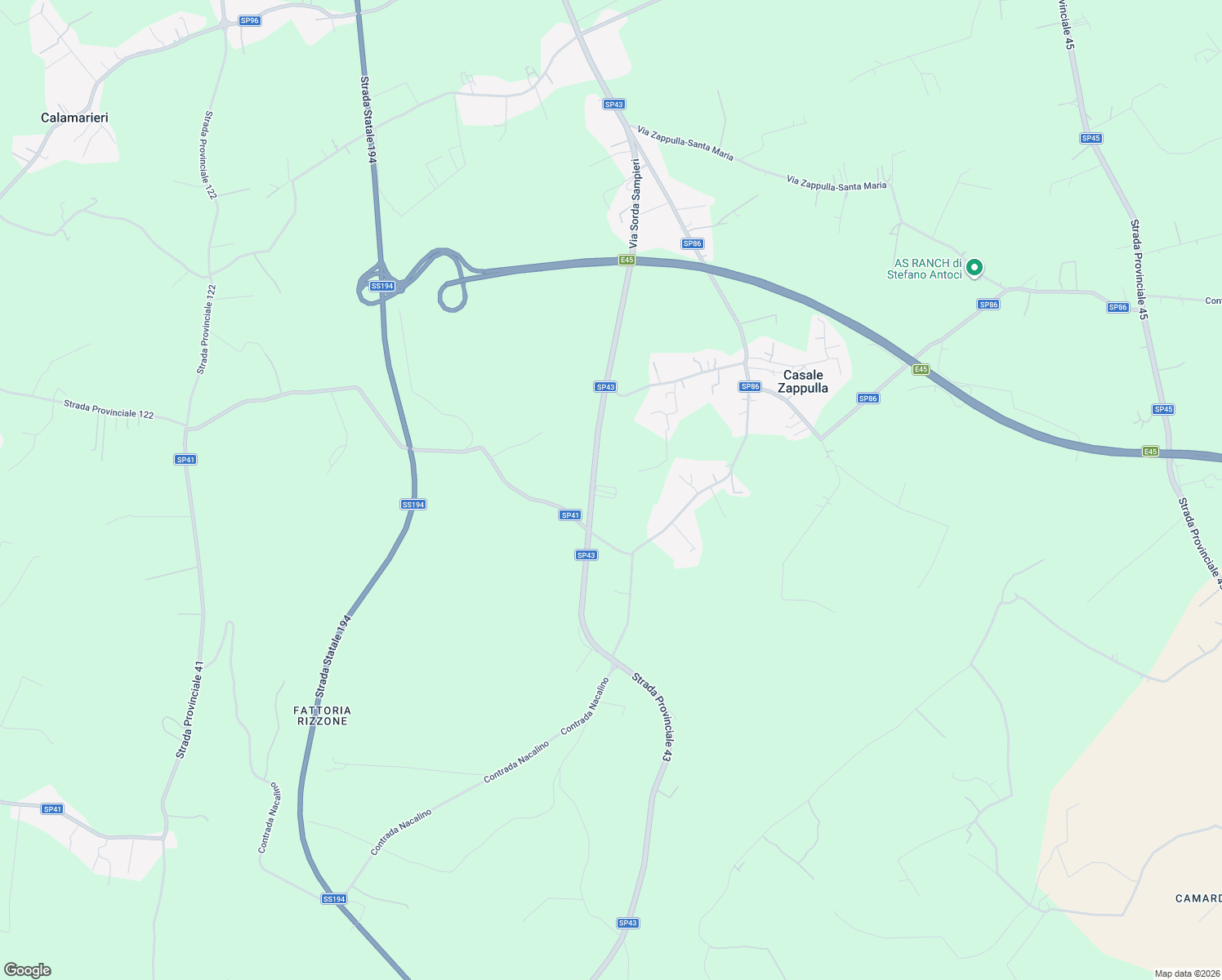 map of restaurants, bars, coffee shops, grocery stores, and more near 243 Via Sorda Sampieri in Zappulla