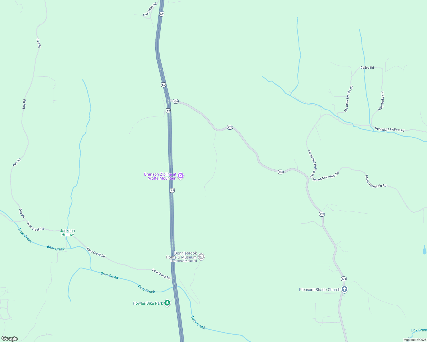 map of restaurants, bars, coffee shops, grocery stores, and more near 407 Briggs Road in Walnut Shade