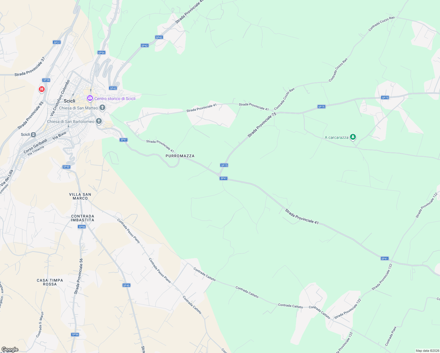 map of restaurants, bars, coffee shops, grocery stores, and more near in Free municipal consortium of Ragusa