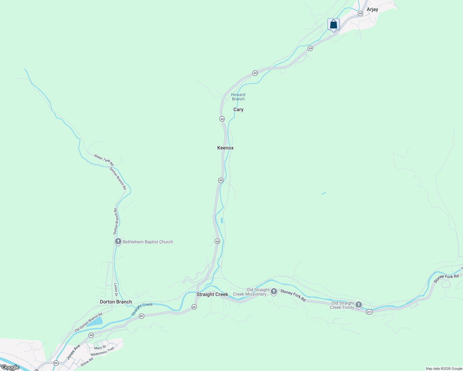 map of restaurants, bars, coffee shops, grocery stores, and more near Fox Hole Road in Pineville
