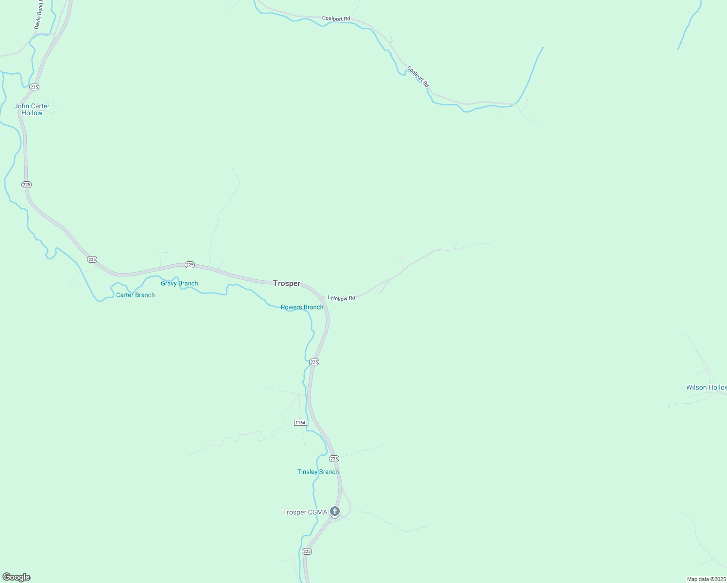 map of restaurants, bars, coffee shops, grocery stores, and more near 230 Number One Hollow Road in Trosper