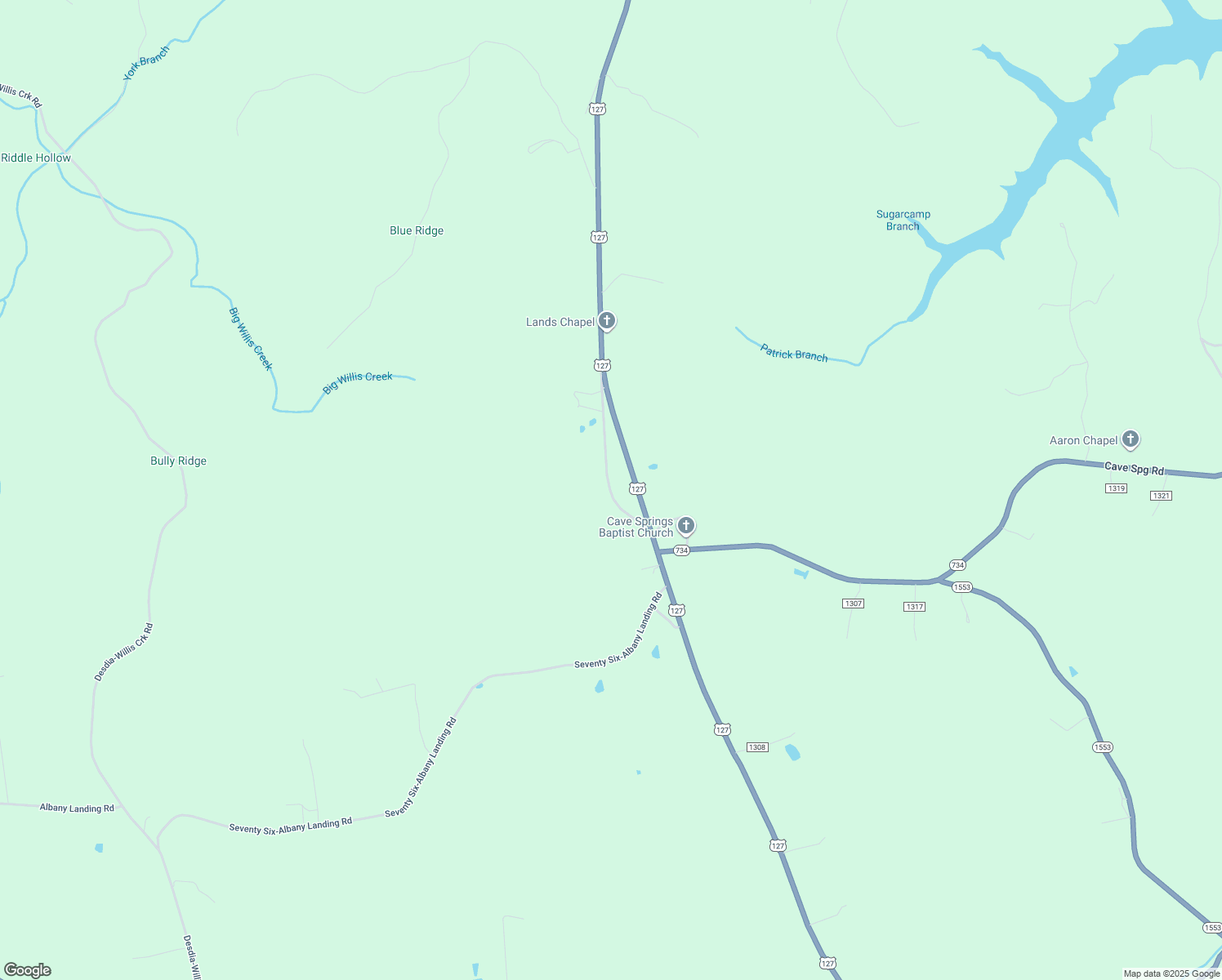 map of restaurants, bars, coffee shops, grocery stores, and more near Irwin Daniels Road in Albany