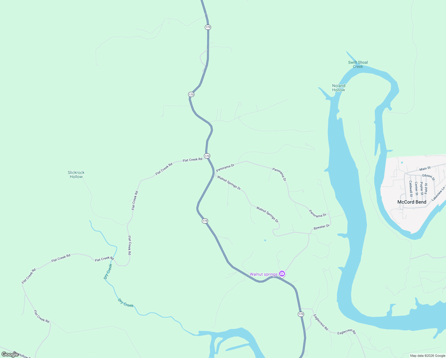 map of restaurants, bars, coffee shops, grocery stores, and more near 1-269 Walnut Springs Dr in Cape Fair