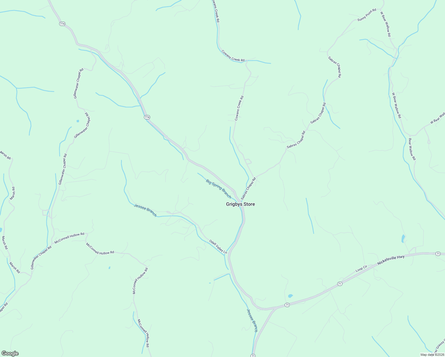 map of restaurants, bars, coffee shops, grocery stores, and more near 1631 Long Hollow Road in Nickelsville