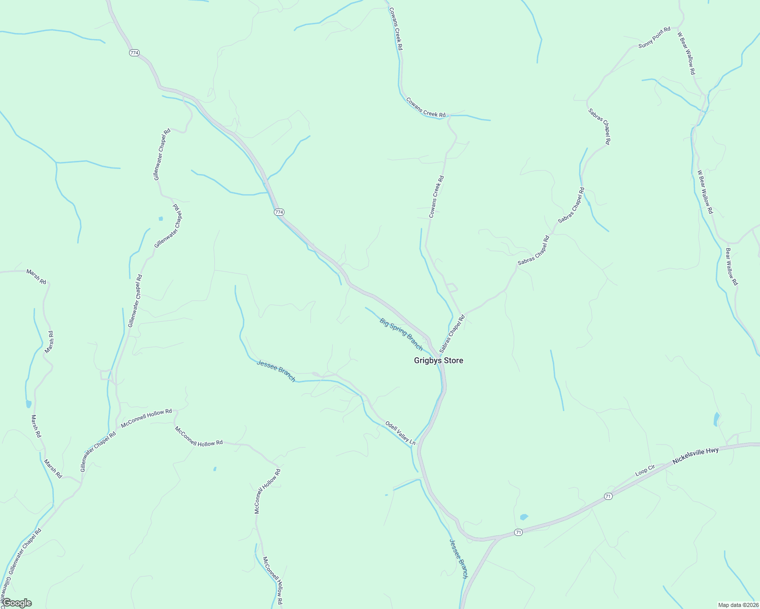 map of restaurants, bars, coffee shops, grocery stores, and more near 1631 Long Hollow Road in Nickelsville