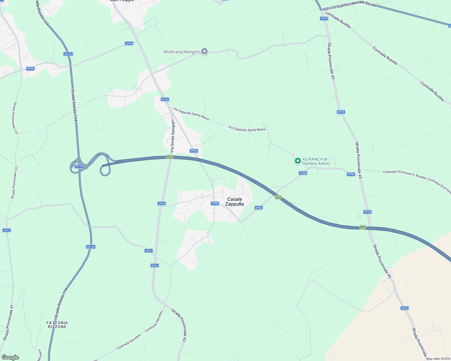 map of restaurants, bars, coffee shops, grocery stores, and more near 1a Via Vanella 39 in Zappulla