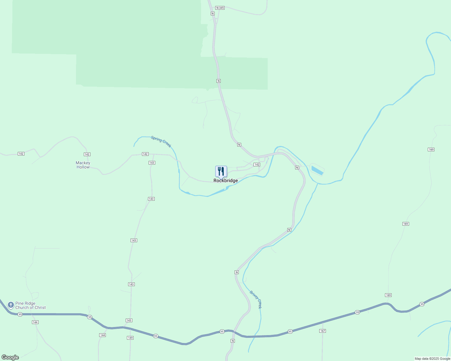 map of restaurants, bars, coffee shops, grocery stores, and more near in Rockbridge