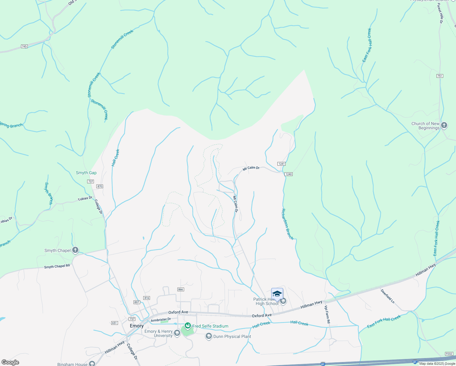 map of restaurants, bars, coffee shops, grocery stores, and more near 11348 Mount Calm Drive in Glade Spring