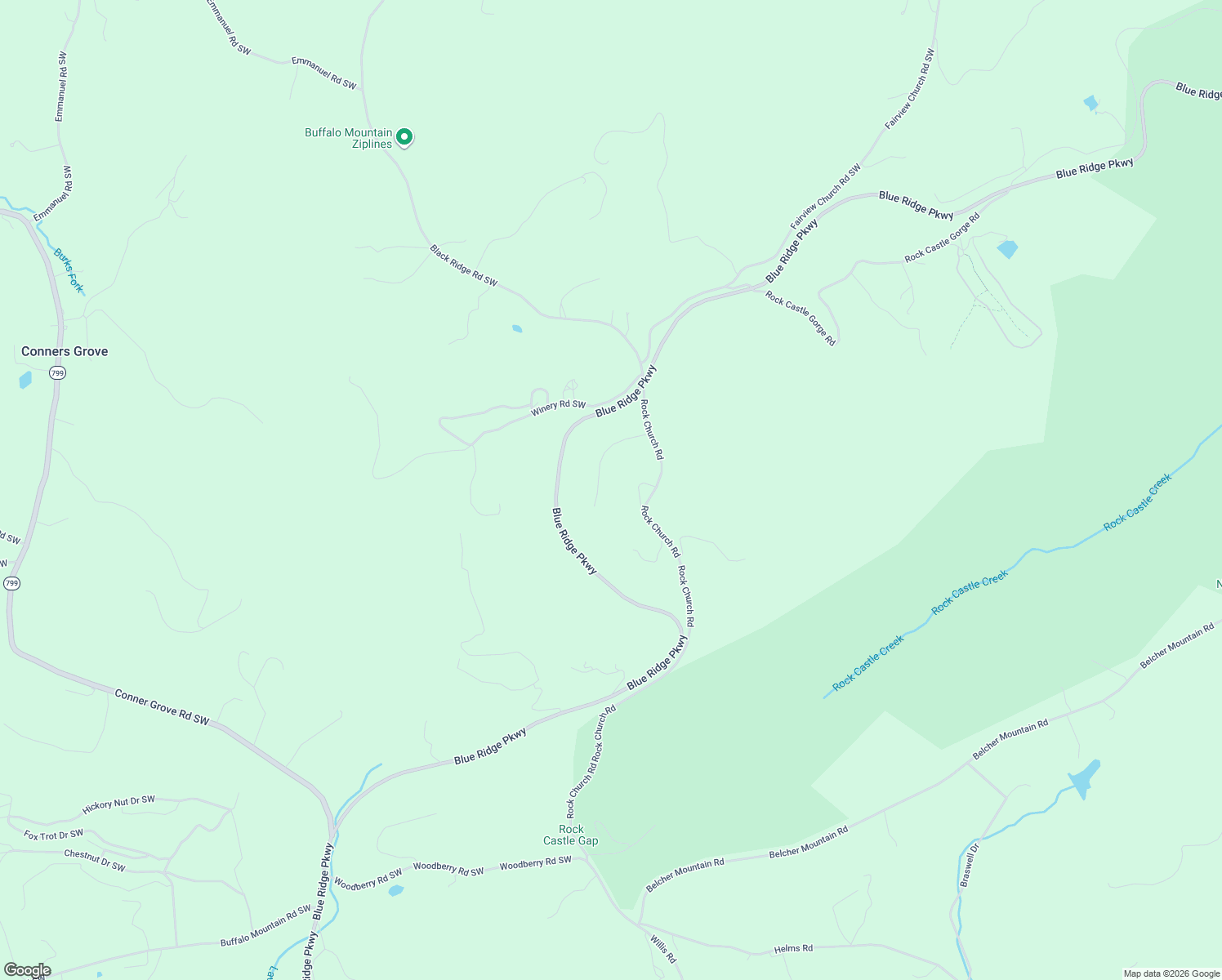 map of restaurants, bars, coffee shops, grocery stores, and more near 623-629 Alpine Ridge Lane in Floyd