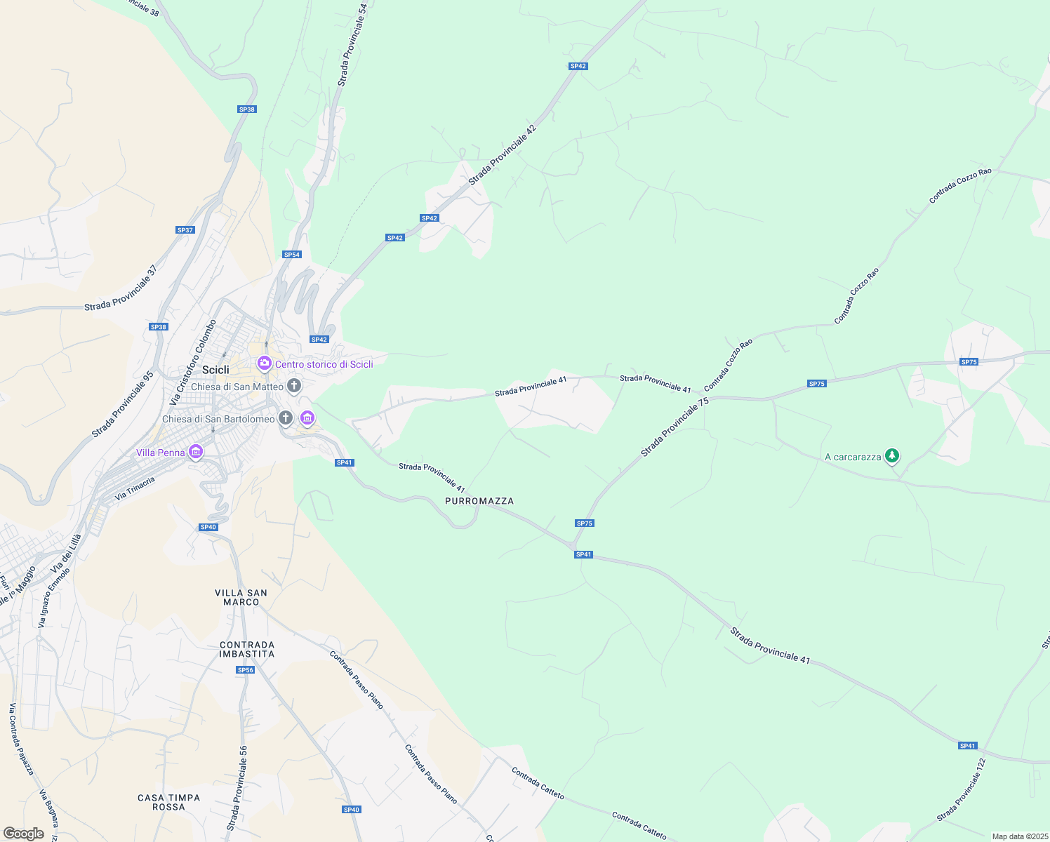map of restaurants, bars, coffee shops, grocery stores, and more near 36 Contrada Torrepalombo in Libero consorzio comunale di Ragusa