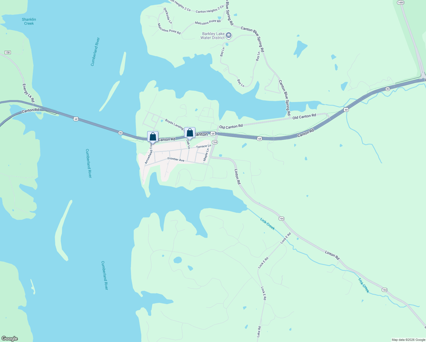 map of restaurants, bars, coffee shops, grocery stores, and more near Boone Dr in Cadiz