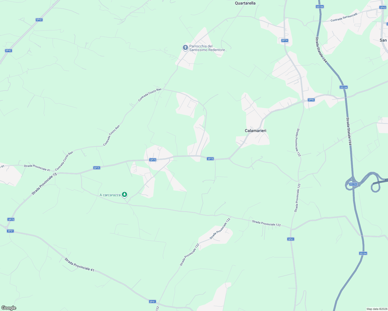 map of restaurants, bars, coffee shops, grocery stores, and more near 118 Strada Provinciale 75 in Libero consorzio comunale di Ragusa