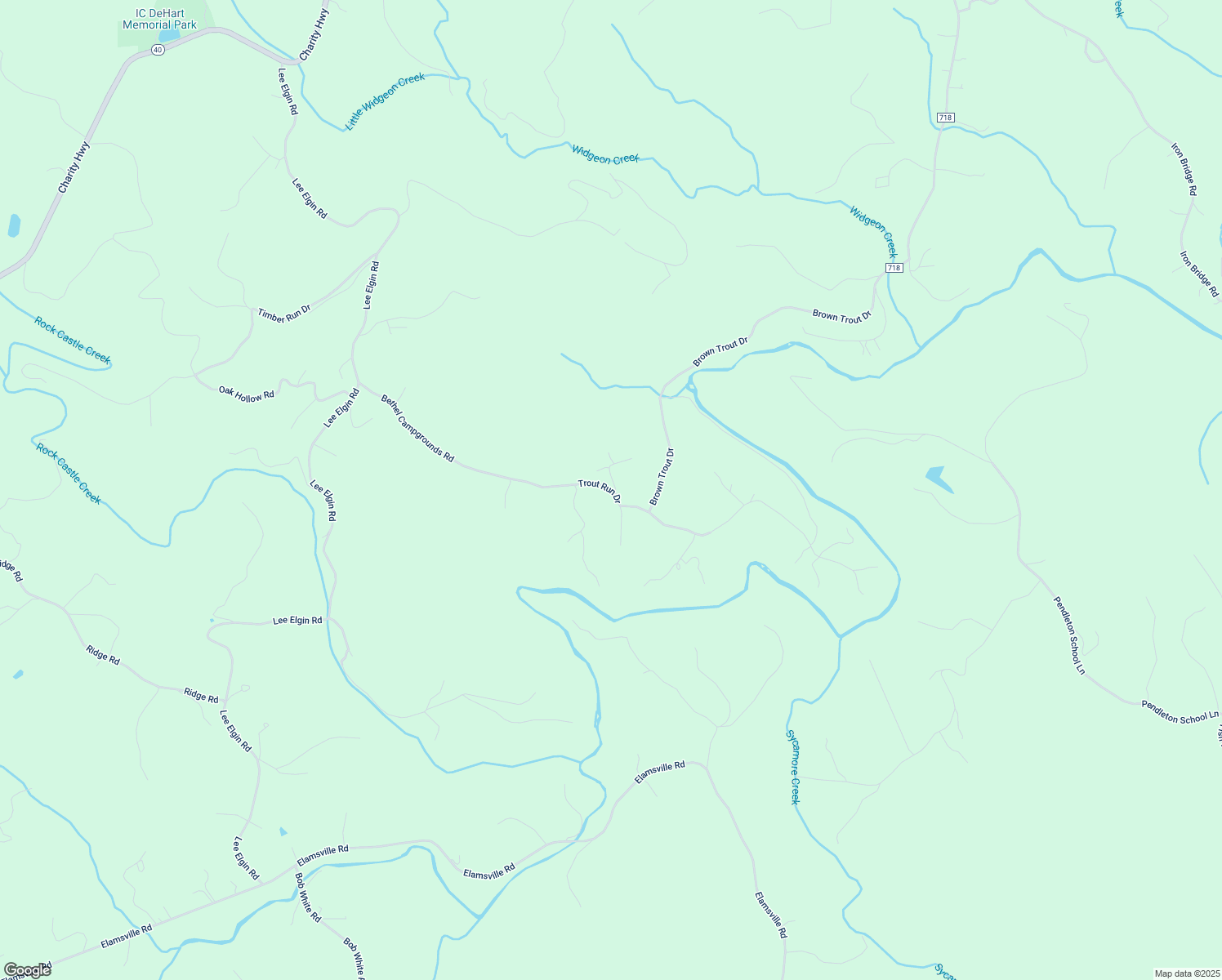 map of restaurants, bars, coffee shops, grocery stores, and more near Trout Run in Woolwine