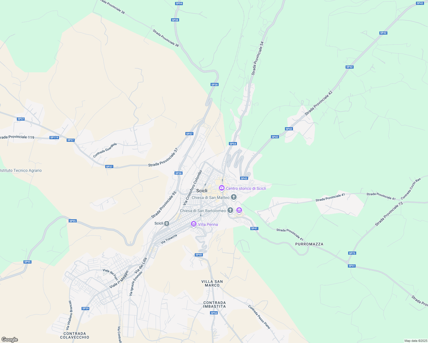 map of restaurants, bars, coffee shops, grocery stores, and more near 214 Corso Umberto I in Scicli