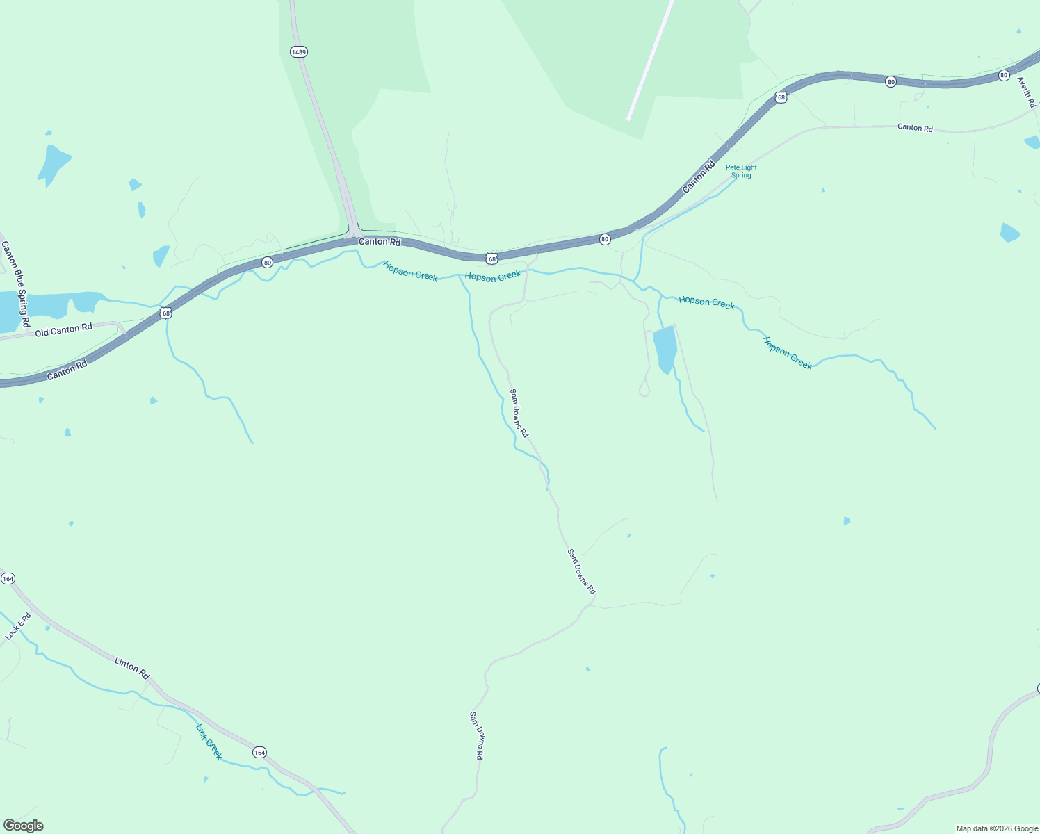 map of restaurants, bars, coffee shops, grocery stores, and more near 742 Sam Downs Road in Cadiz