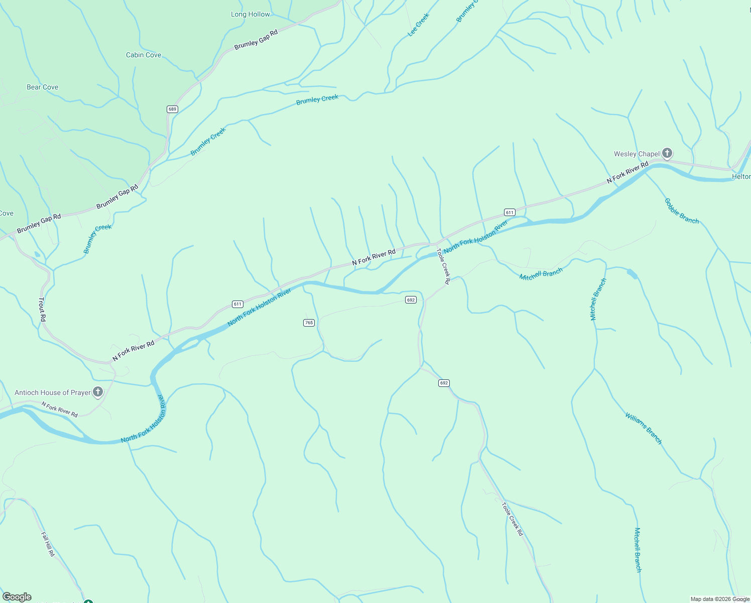 map of restaurants, bars, coffee shops, grocery stores, and more near 21101 Canebrake Road in Abingdon