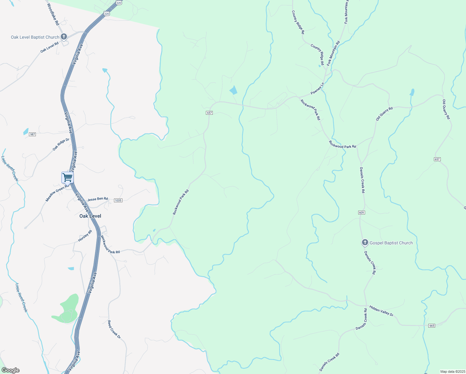 map of restaurants, bars, coffee shops, grocery stores, and more near 264 Trail Drive in Bassett