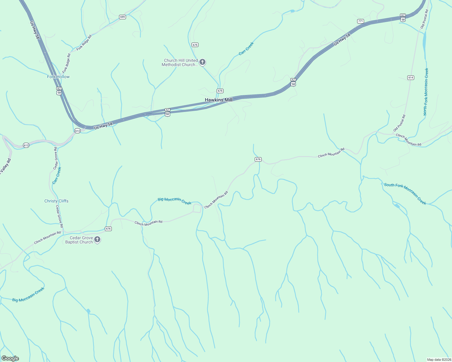 map of restaurants, bars, coffee shops, grocery stores, and more near 3975 Clinch Mountain Road in Lebanon