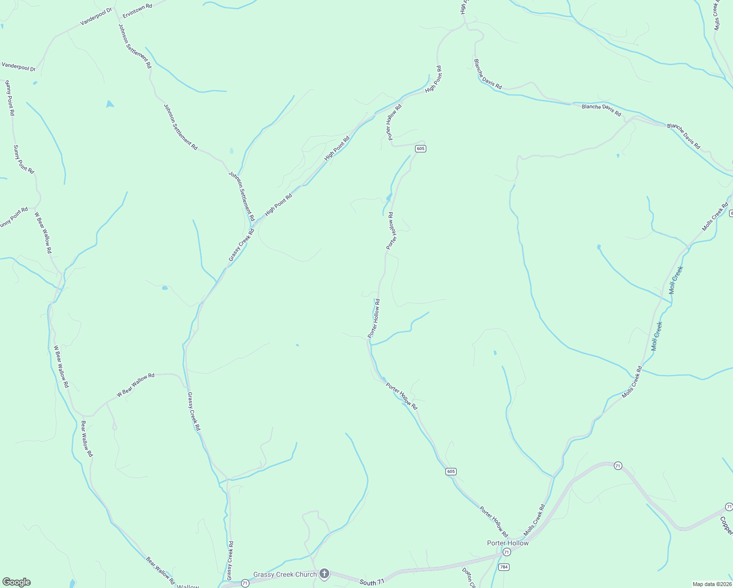map of restaurants, bars, coffee shops, grocery stores, and more near 1473 Porter Hollow Road in Castlewood