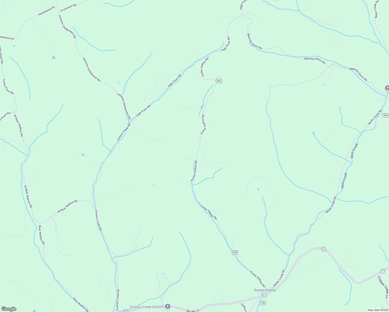 map of restaurants, bars, coffee shops, grocery stores, and more near 1473 Porter Hollow Road in Castlewood