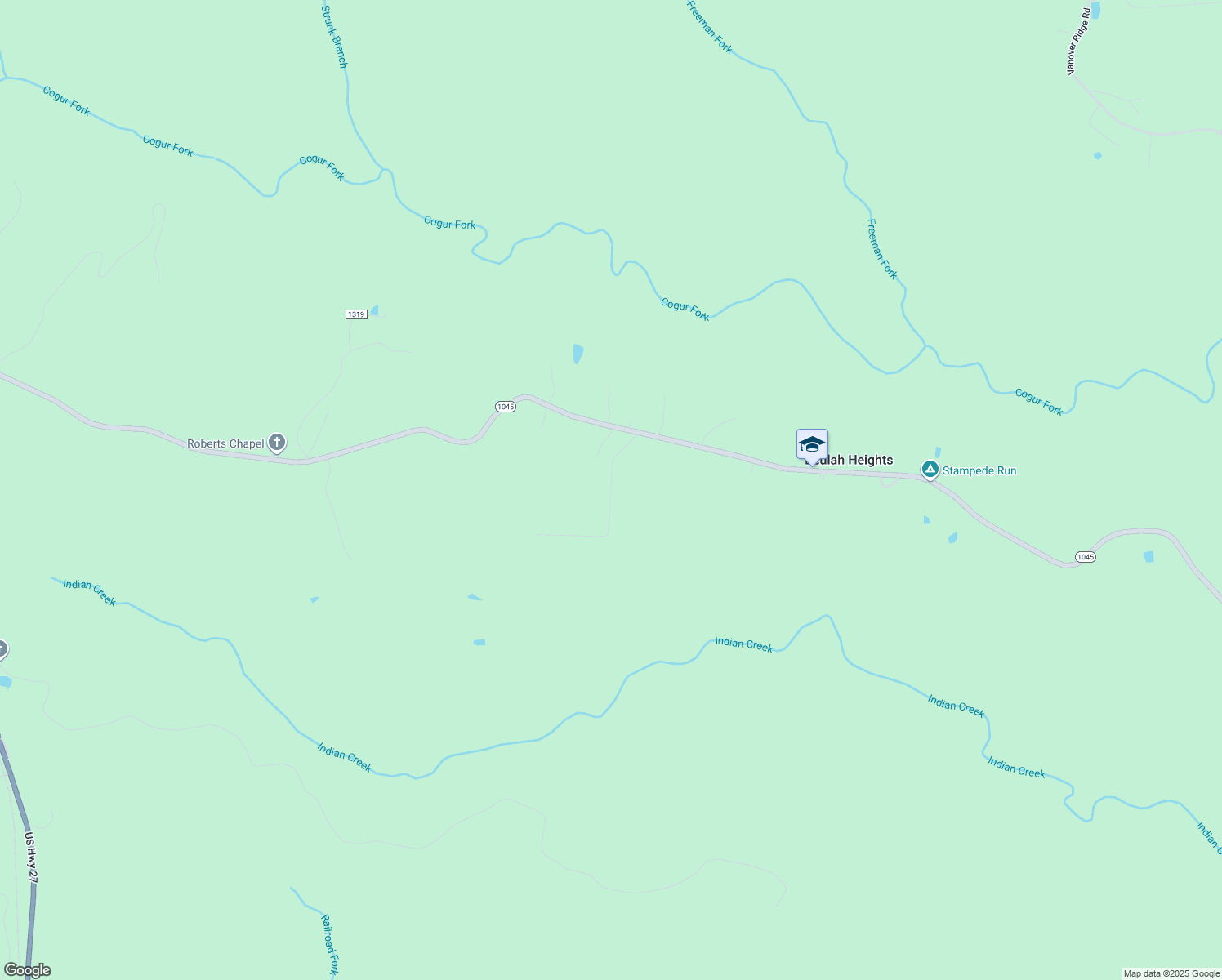 map of restaurants, bars, coffee shops, grocery stores, and more near Zeb Perry Road in McCreary County