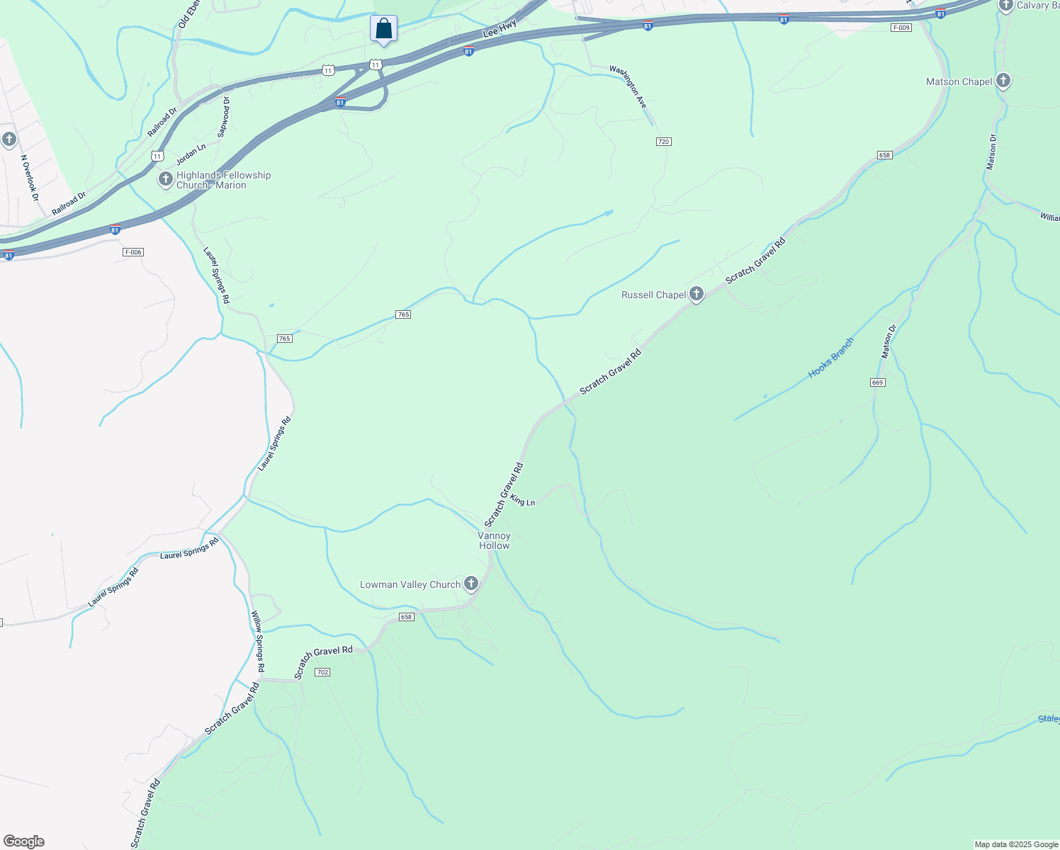 map of restaurants, bars, coffee shops, grocery stores, and more near 1686 Scratch Gravel Road in Marion