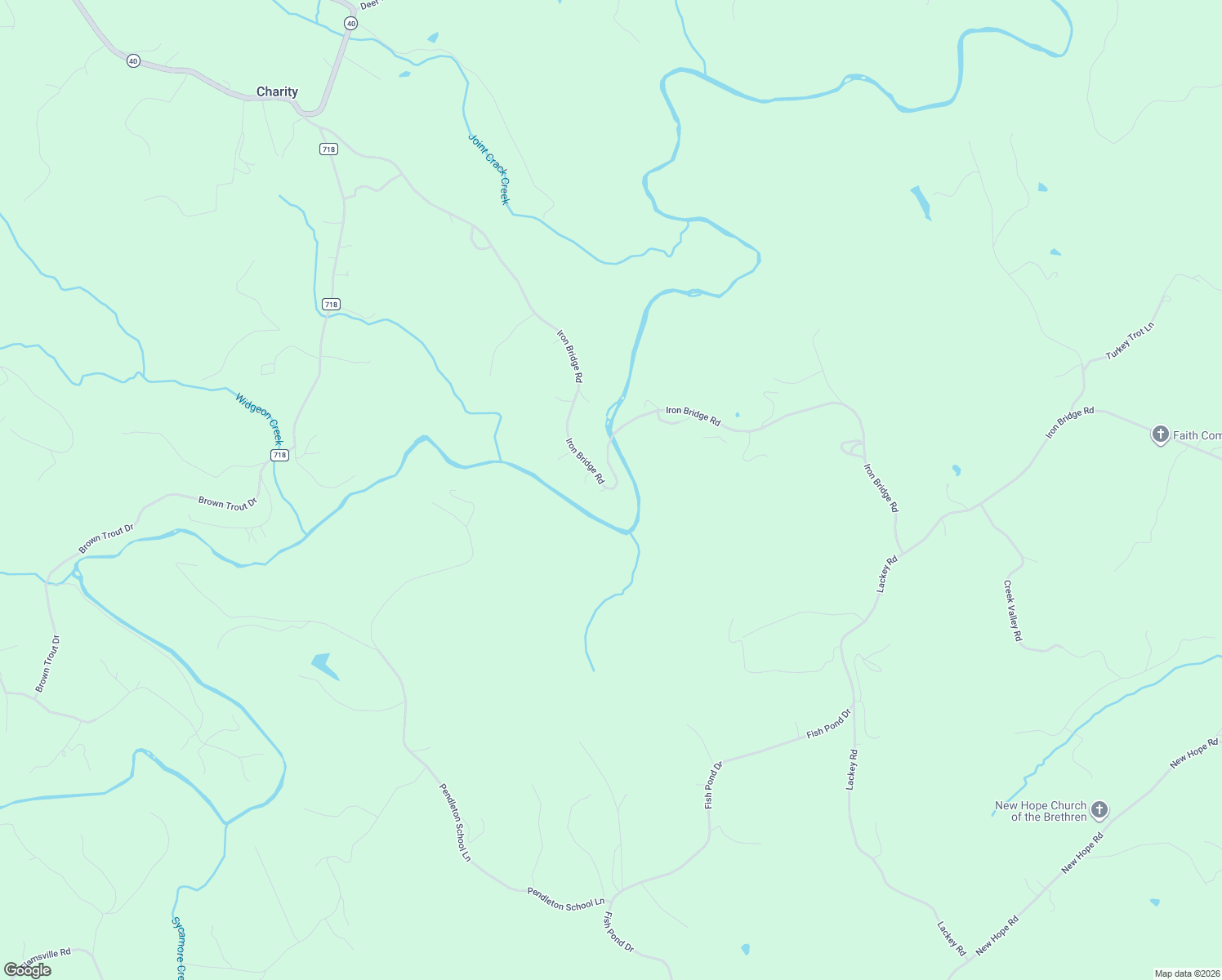 map of restaurants, bars, coffee shops, grocery stores, and more near 1544 Iron Bridge Road in Woolwine