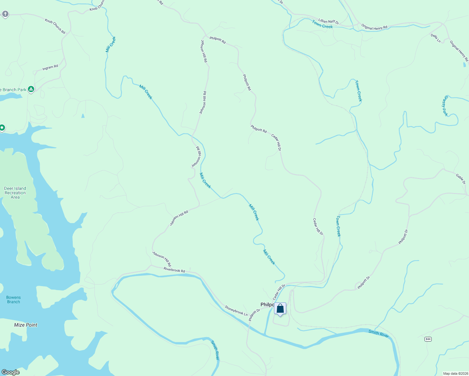 map of restaurants, bars, coffee shops, grocery stores, and more near 1690 Philpott Road in Henry