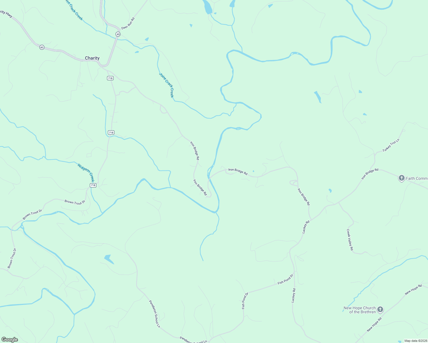 map of restaurants, bars, coffee shops, grocery stores, and more near 1544 Iron Bridge Road in Woolwine