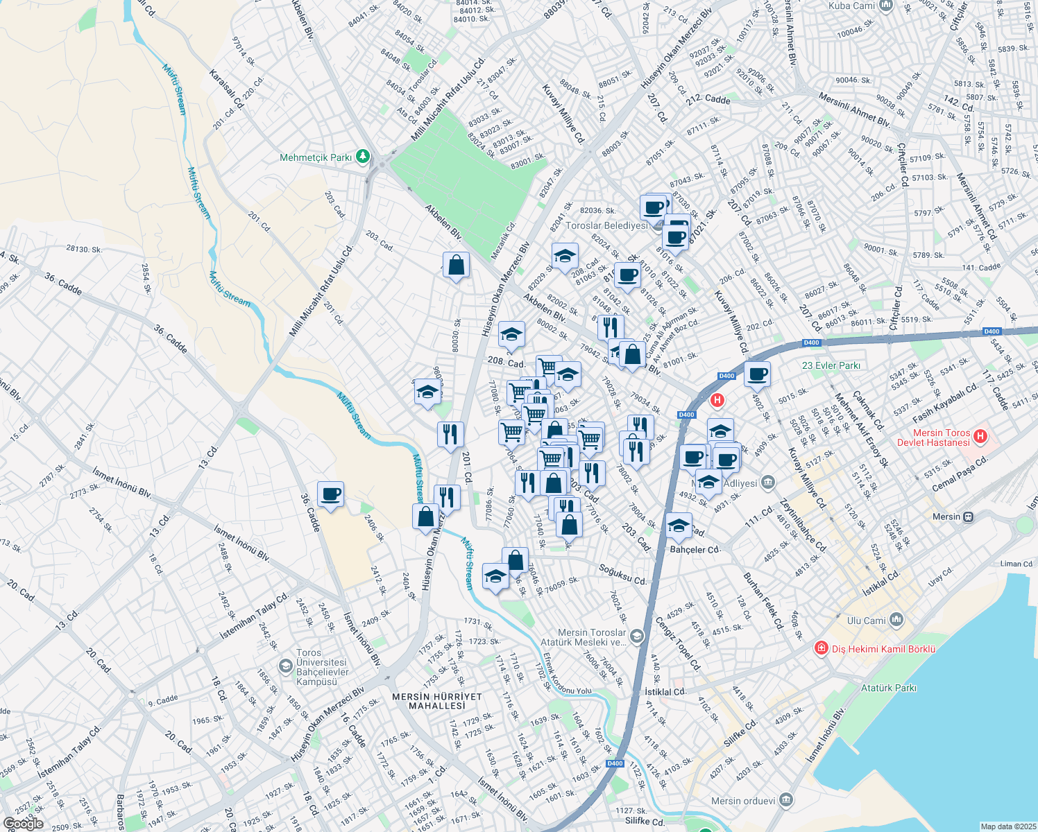 map of restaurants, bars, coffee shops, grocery stores, and more near 77097. Sk in Icel