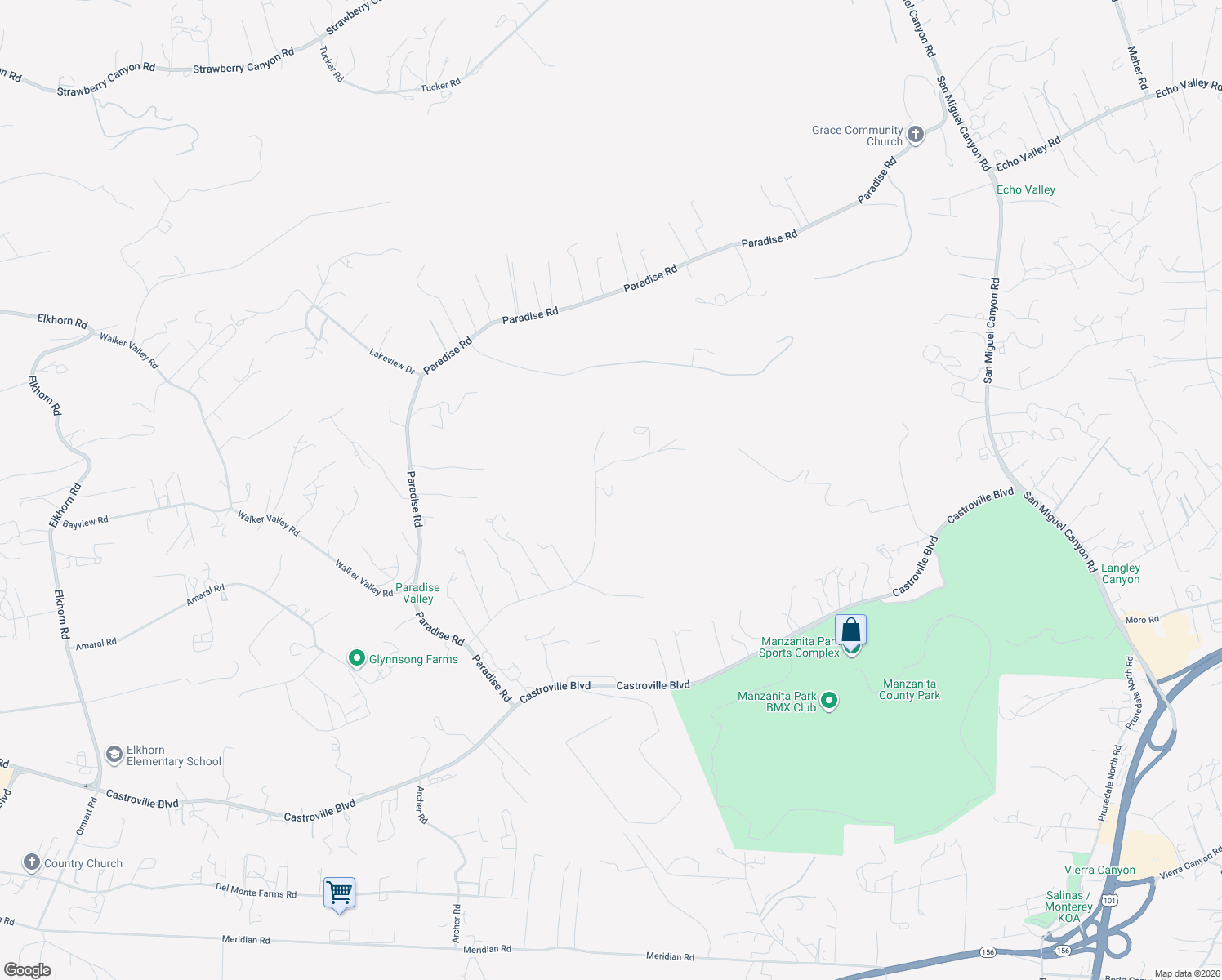map of restaurants, bars, coffee shops, grocery stores, and more near 80 Desmond Road in Salinas