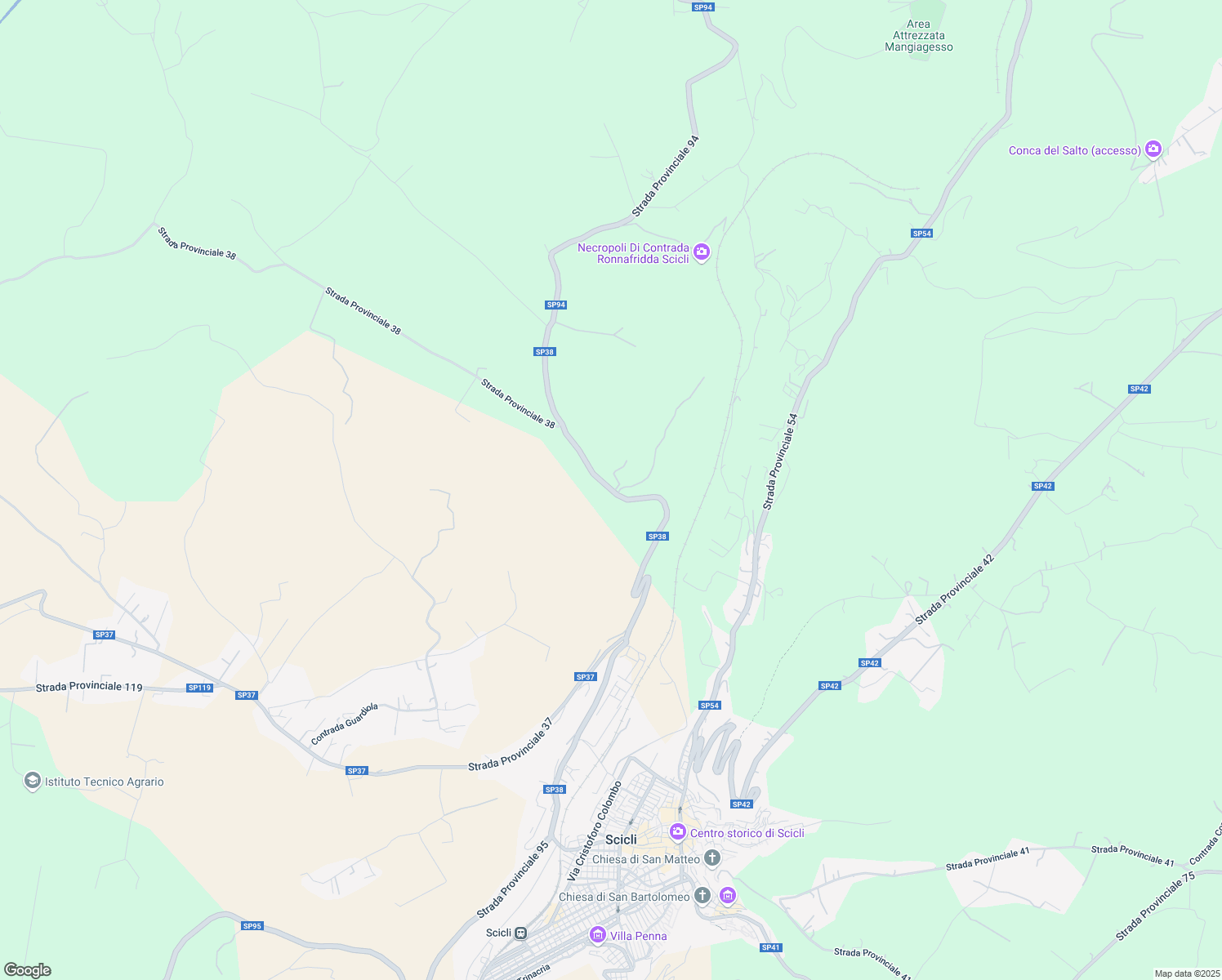 map of restaurants, bars, coffee shops, grocery stores, and more near 1 Strada Provinciale 38 in Libero consorzio comunale di Ragusa
