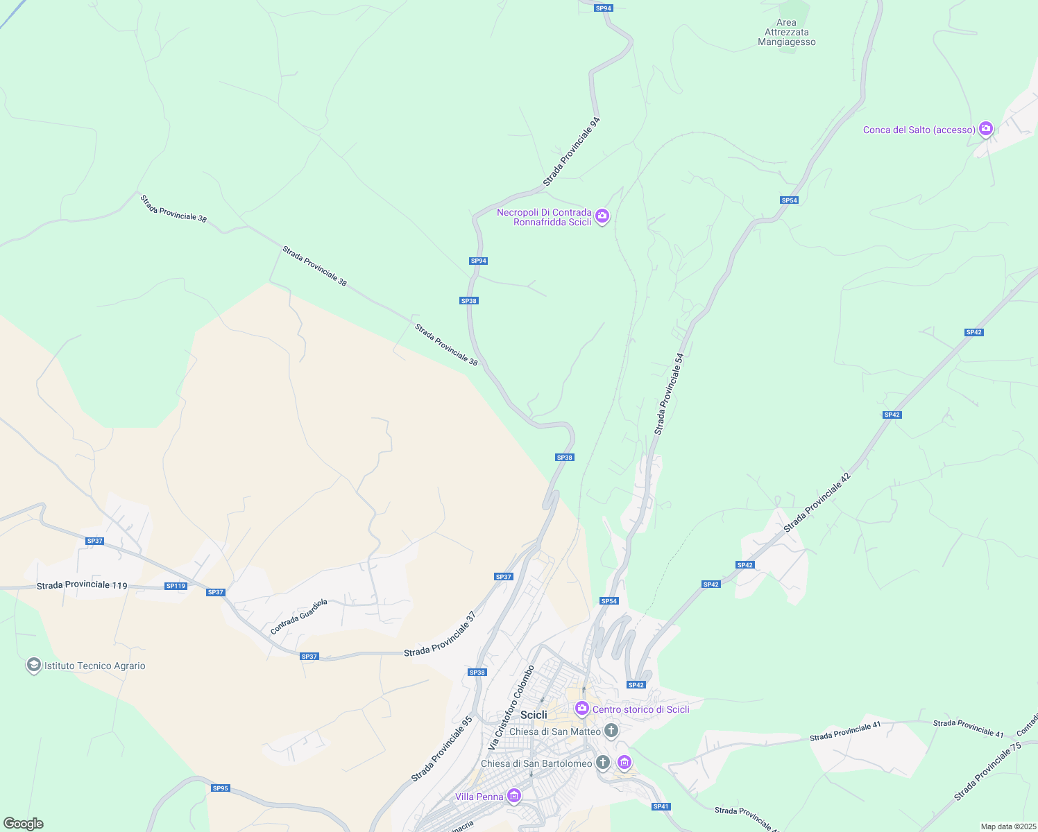map of restaurants, bars, coffee shops, grocery stores, and more near 1 SP38 in Libero consorzio comunale di Ragusa